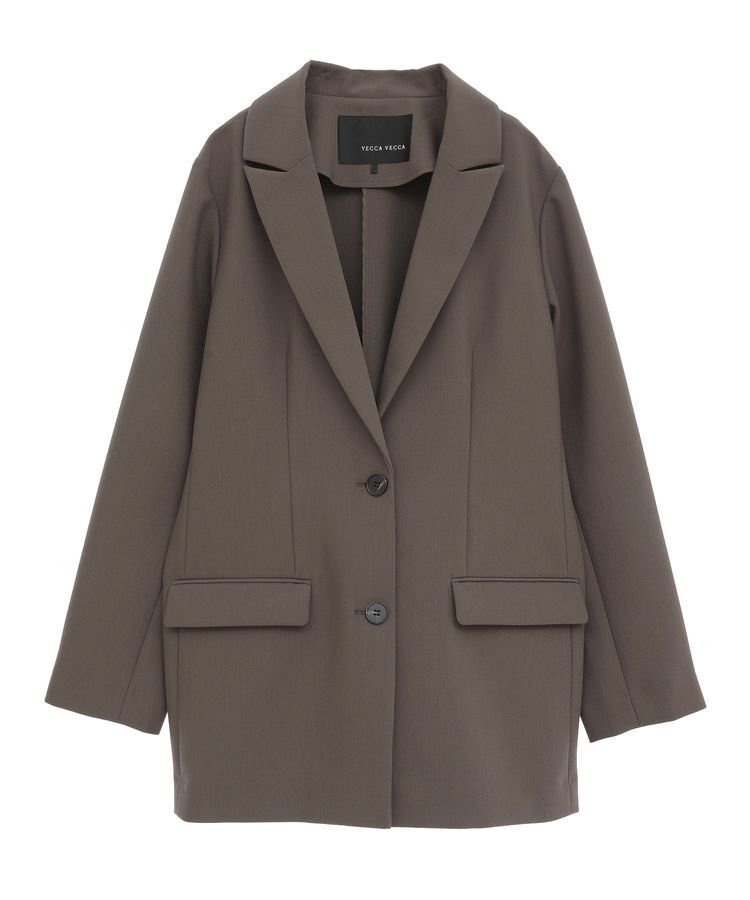 YECCA VECCA「2wayアシメデザインロングジャケット」|テーラードジャケット|