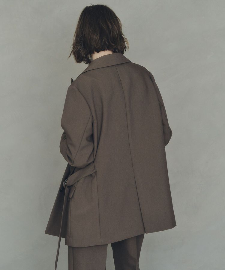 YECCA VECCA「2wayアシメデザインロングジャケット」|テーラードジャケット|