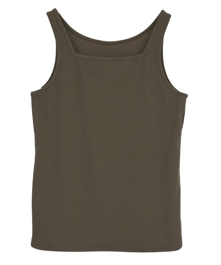 YECCA VECCA「2wayスクエアリブタンクトップ」|キャミソール|