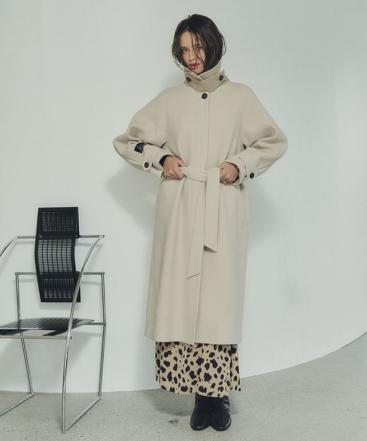 YECCA VECCA「ウール混ステンカラーロングコート」|その他|