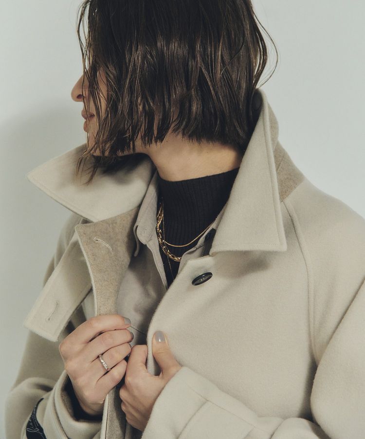 YECCA VECCA「ウール混ステンカラーロングコート」|その他|