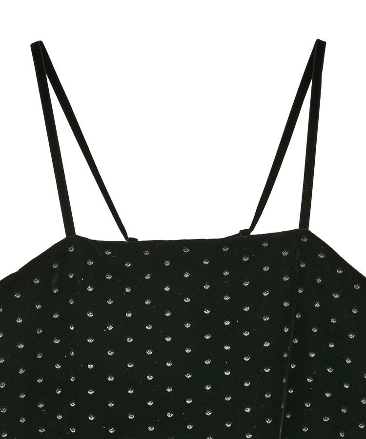 YECCA VECCA「グリッタードットベロアオーバーキャミ」|キャミソール|