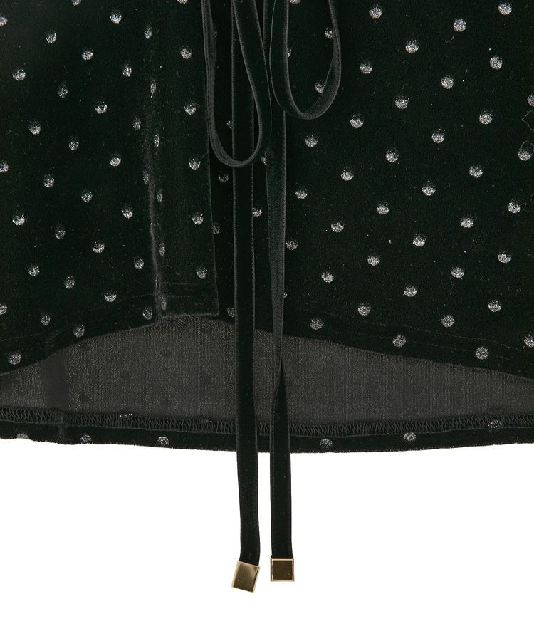 YECCA VECCA「グリッタードットベロアオーバーキャミ」|キャミソール|