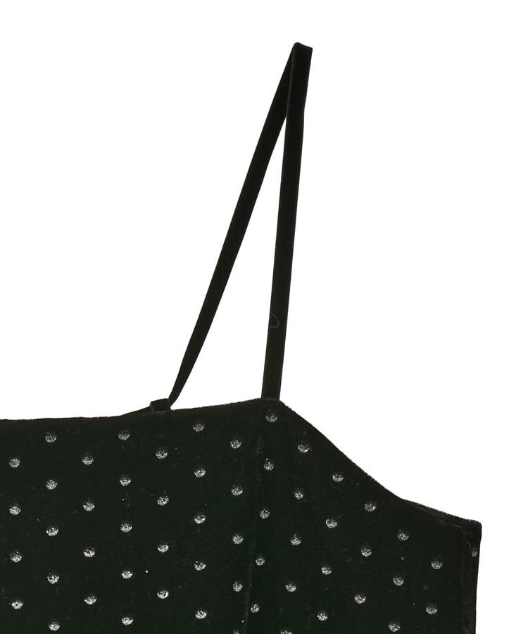 YECCA VECCA「グリッタードットベロアオーバーキャミ」|キャミソール|