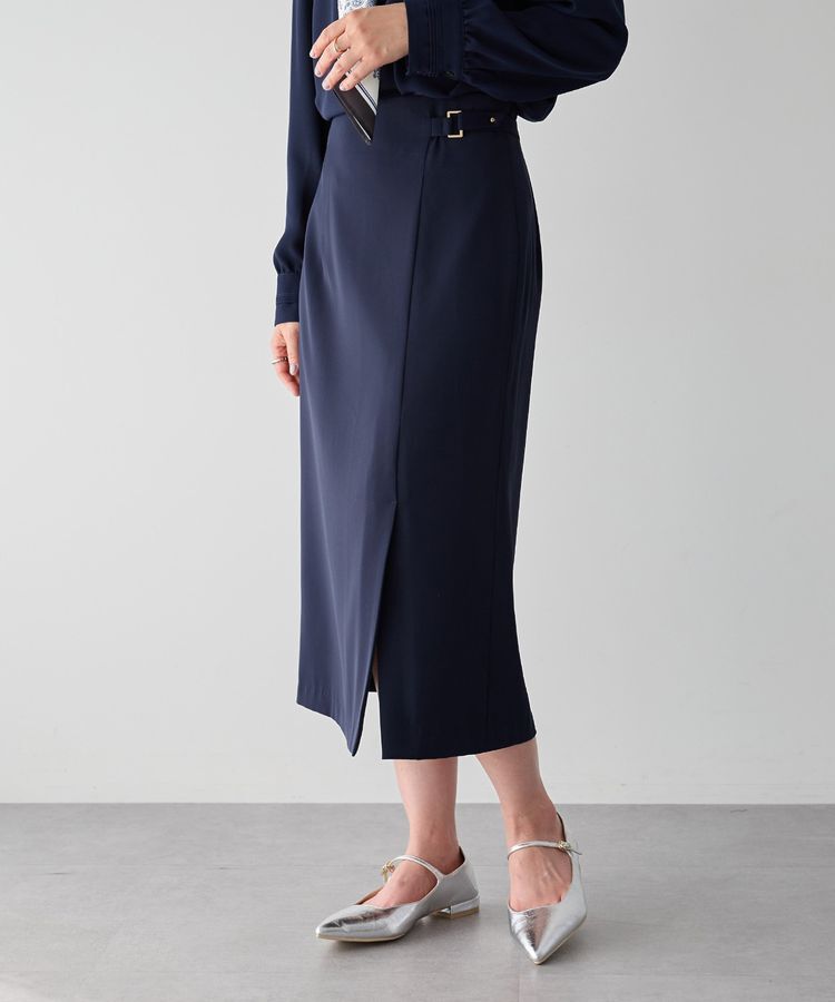 YECCA VECCA「サイドベルトナロースカート」|タイト|