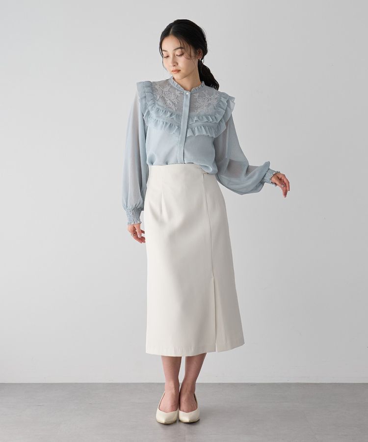 YECCA VECCA「サイドベルトナロースカート」|タイト|