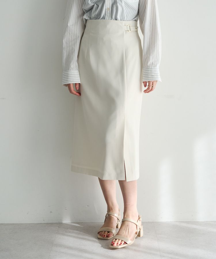 YECCA VECCA「サイドベルトナロースカート」|タイト|