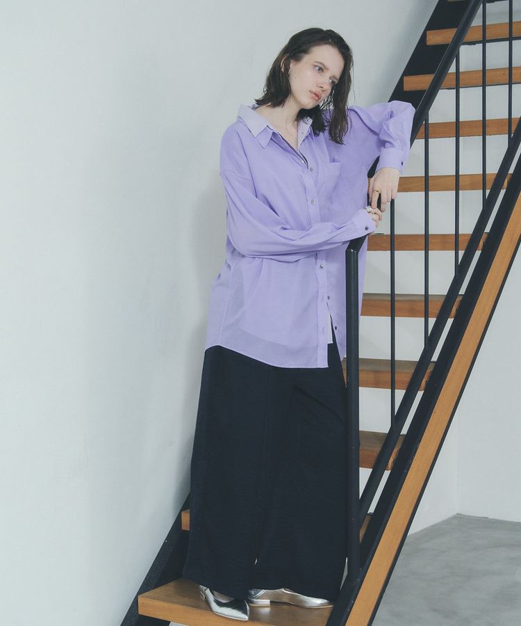 Editt by YECCA VECCA「ヴィンテージサテンイージーパンツ」|その他|Navy