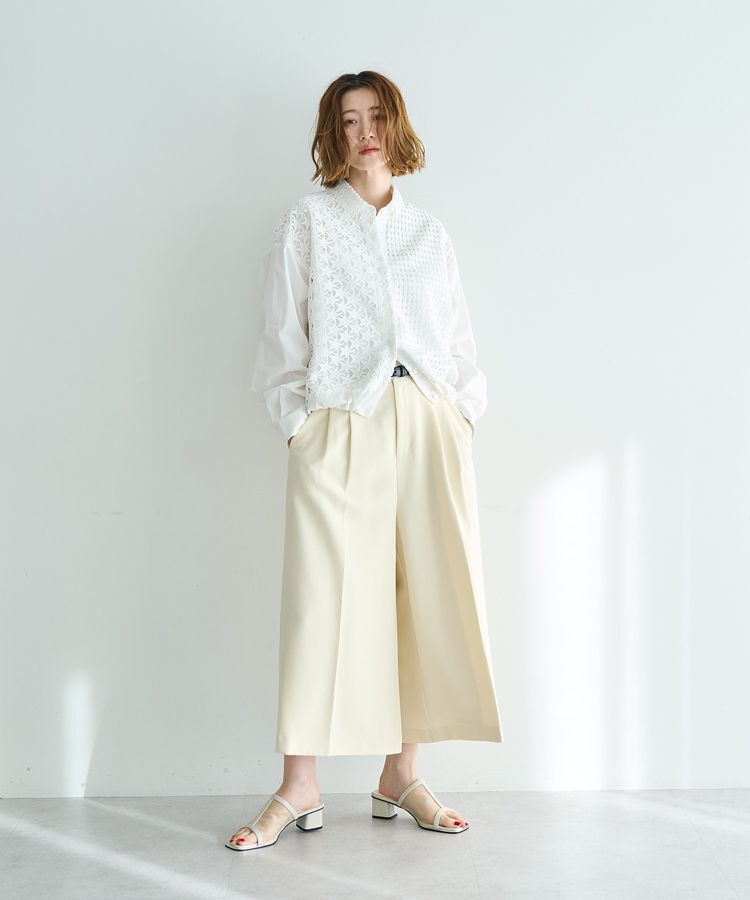 Editt by YECCA VECCA「レースMIXレイヤードデザインシャツ」|シャツ・ブラウス|