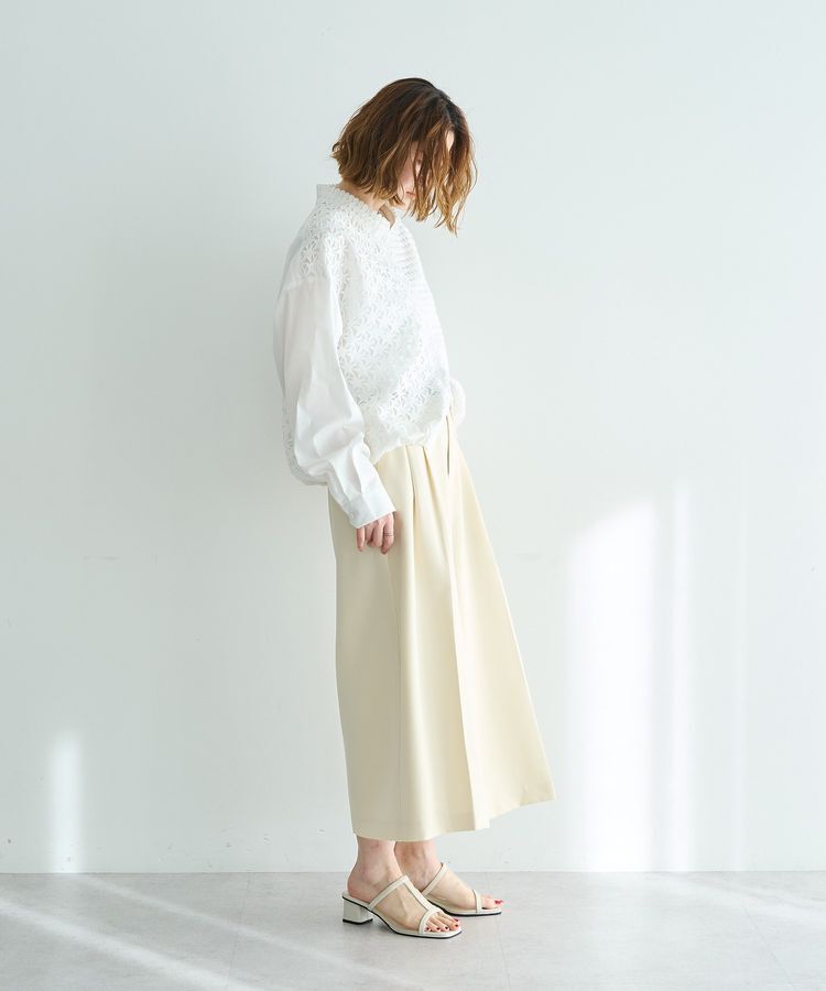 Editt by YECCA VECCA「レースMIXレイヤードデザインシャツ」|シャツ・ブラウス|