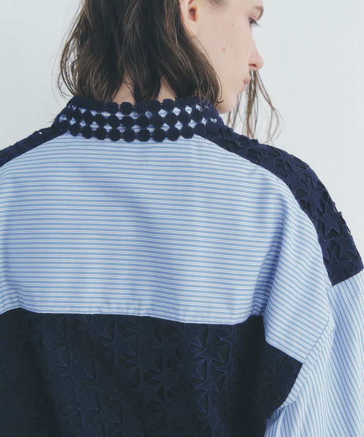 Editt by YECCA VECCA「レースMIXレイヤードデザインシャツ」|シャツ・ブラウス|