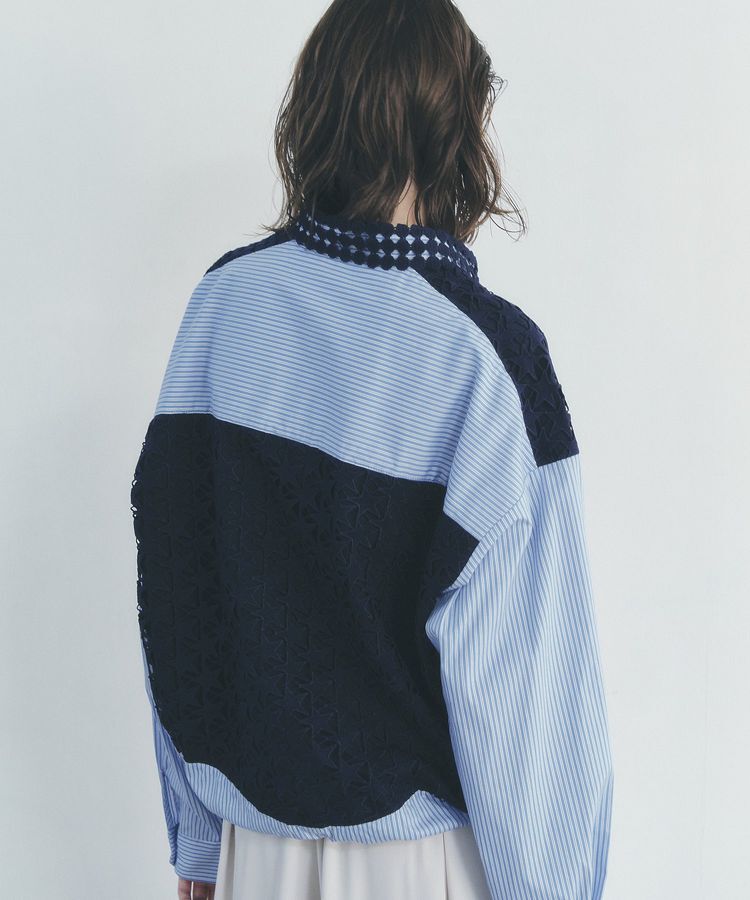 Editt by YECCA VECCA「レースMIXレイヤードデザインシャツ」|シャツ・ブラウス|