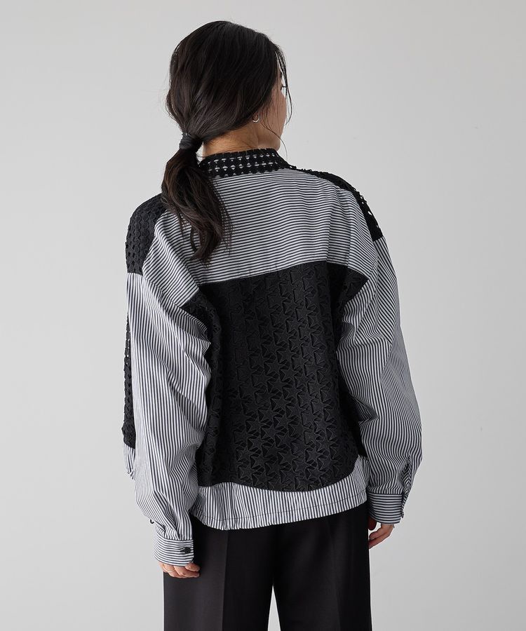 Editt by YECCA VECCA「レースMIXレイヤードデザインシャツ」|シャツ・ブラウス|