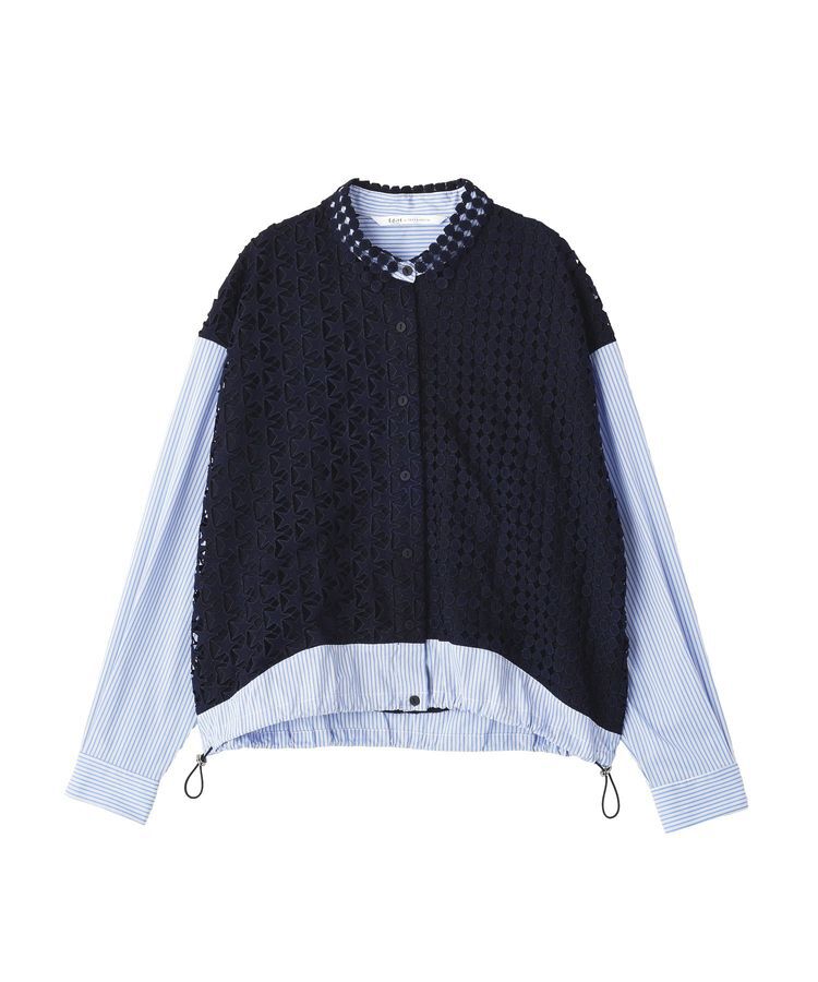 Editt by YECCA VECCA「レースMIXレイヤードデザインシャツ」|シャツ・ブラウス|