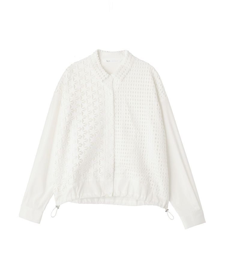 Editt by YECCA VECCA「レースMIXレイヤードデザインシャツ」|シャツ・ブラウス|