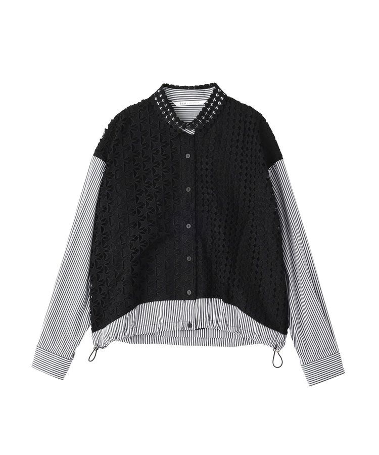 Editt by YECCA VECCA「レースMIXレイヤードデザインシャツ」|シャツ・ブラウス|