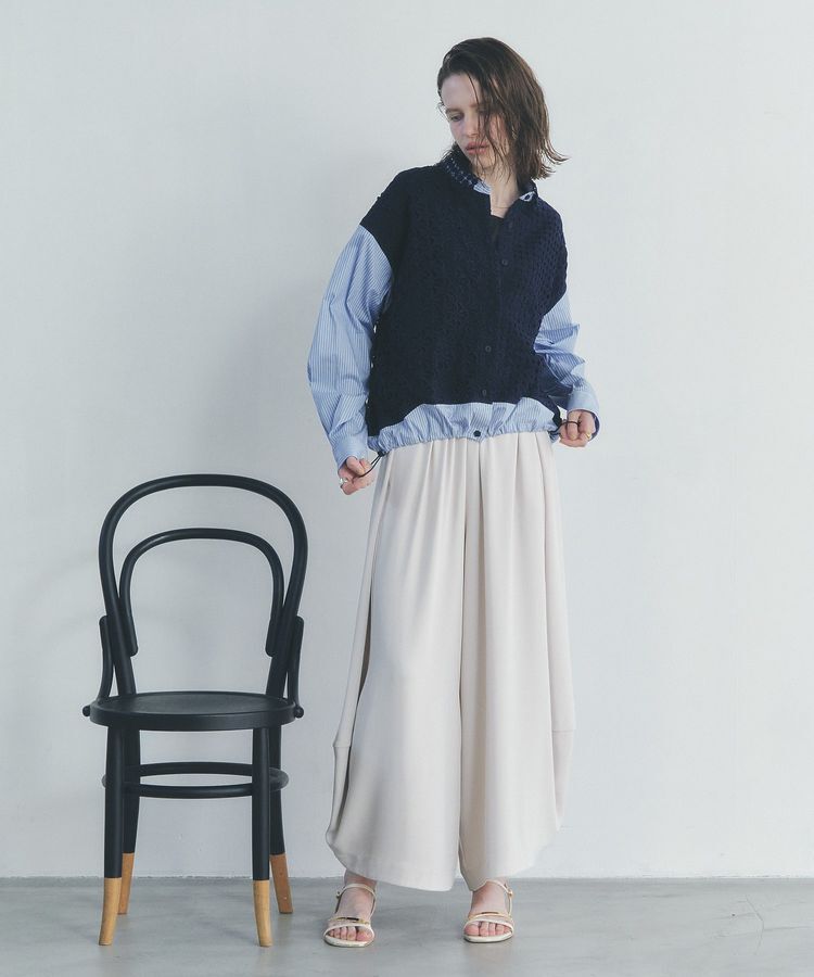 Editt by YECCA VECCA「レースMIXレイヤードデザインシャツ」|シャツ・ブラウス|