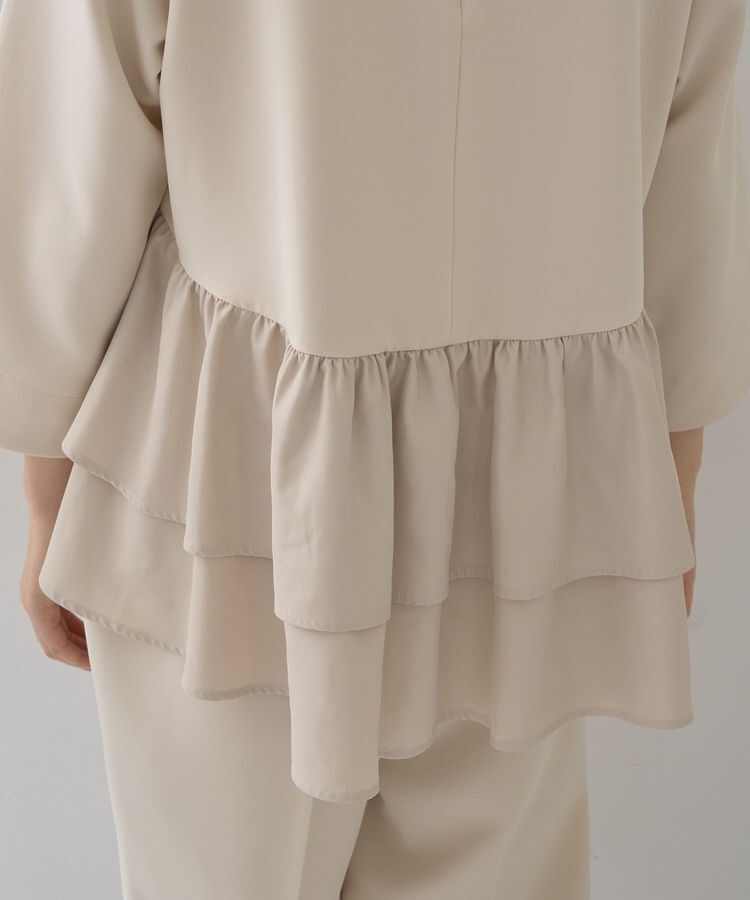 YECCA VECCA「【2点SET】バックフリルデザインセットアップ」|オールインワン|