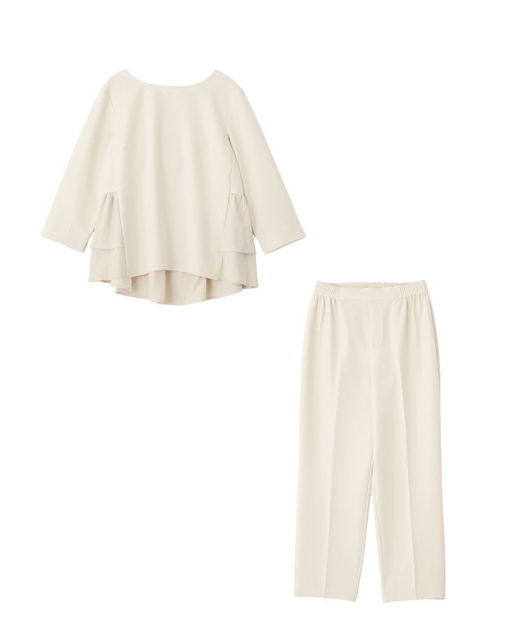 YECCA VECCA「【2点SET】バックフリルデザインセットアップ」|オールインワン|