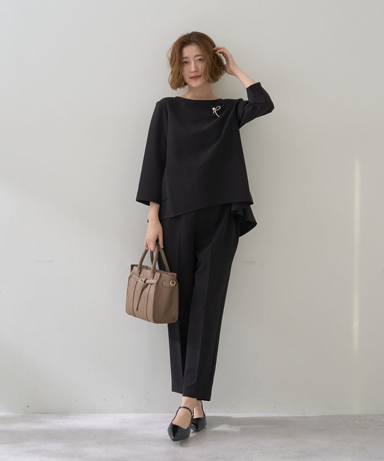 YECCA VECCA「【2点SET】バックフリルデザインセットアップ」|オールインワン|Black