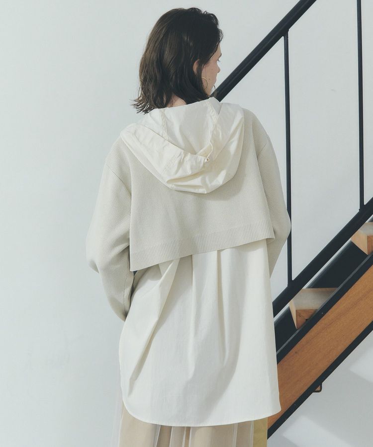 Editt by YECCA VECCA「ZIPニットレイヤードフーディーシャツ」|シャツ・ブラウス|
