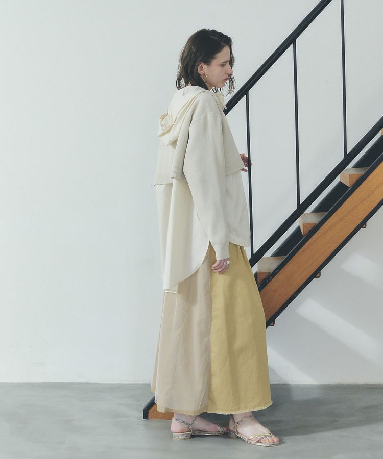 Editt by YECCA VECCA「ZIPニットレイヤードフーディーシャツ」|シャツ・ブラウス|