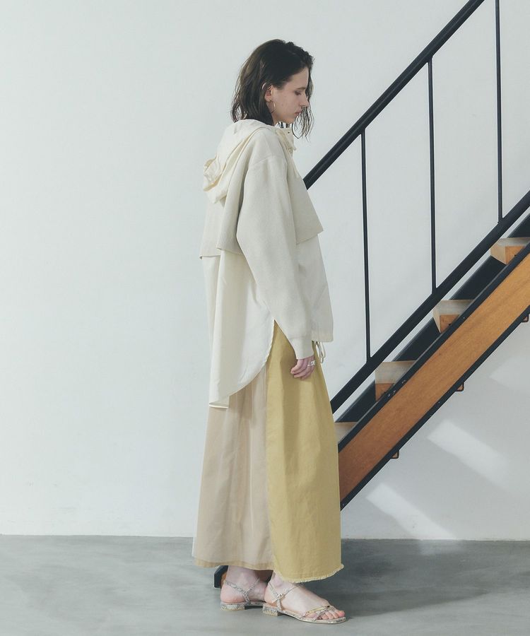 Editt by YECCA VECCA「ZIPニットレイヤードフーディーシャツ」|シャツ・ブラウス|