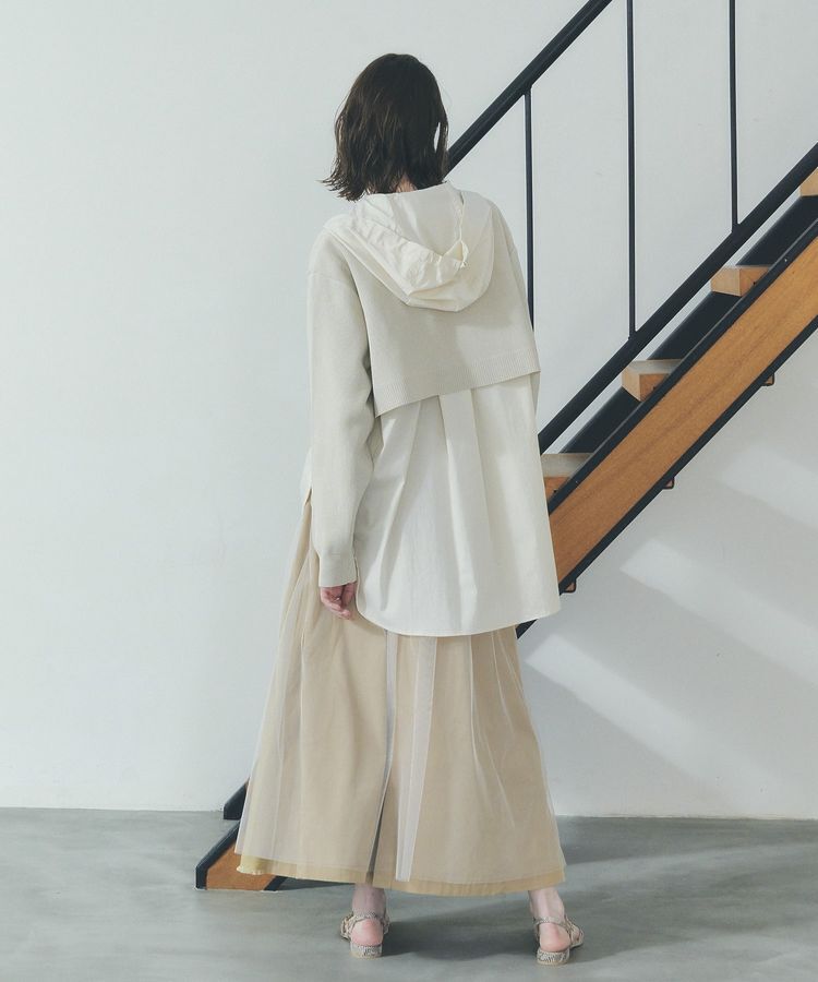 Editt by YECCA VECCA「ZIPニットレイヤードフーディーシャツ」|シャツ・ブラウス|