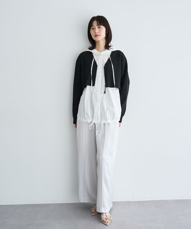 Editt by YECCA VECCA「ZIPニットレイヤードフーディーシャツ」|シャツ・ブラウス|