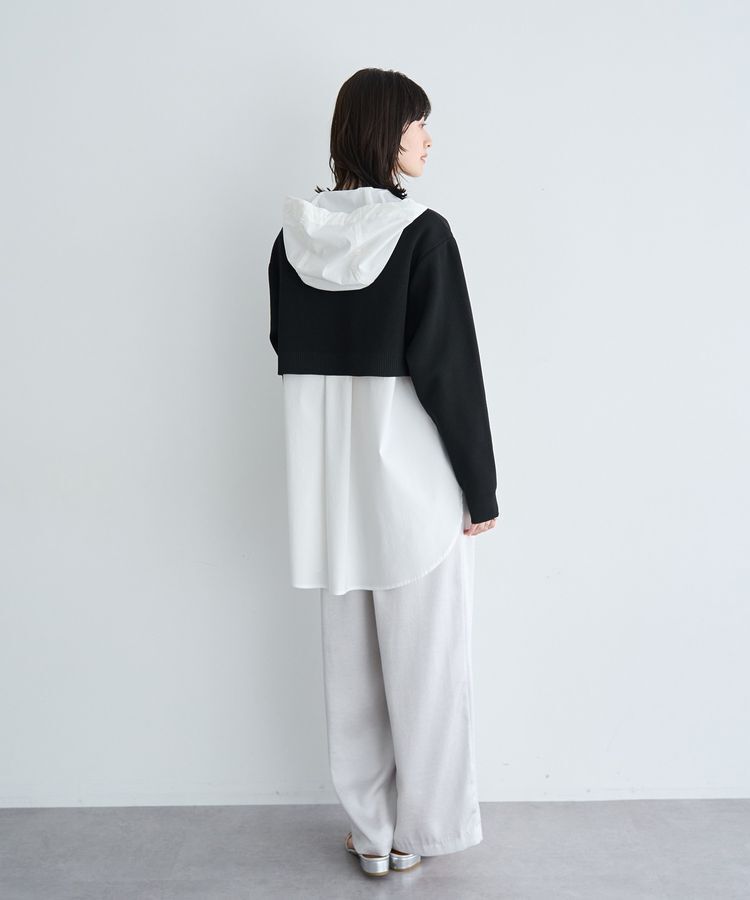 Editt by YECCA VECCA「ZIPニットレイヤードフーディーシャツ」|シャツ・ブラウス|