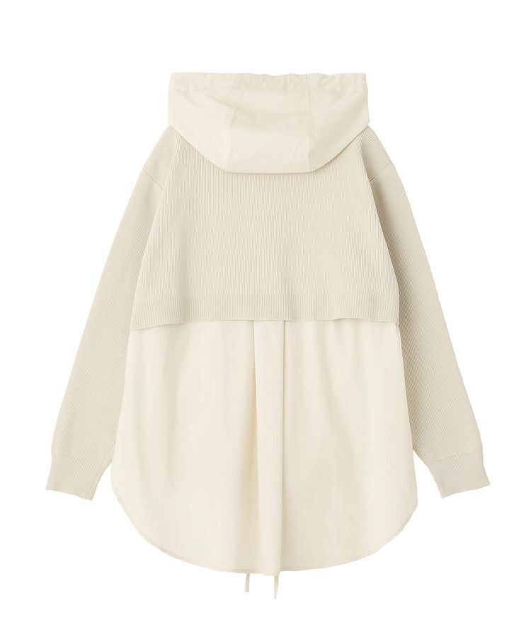 Editt by YECCA VECCA「ZIPニットレイヤードフーディーシャツ」|シャツ・ブラウス|