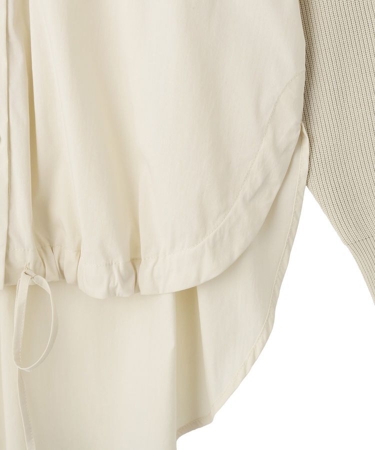 Editt by YECCA VECCA「ZIPニットレイヤードフーディーシャツ」|シャツ・ブラウス|