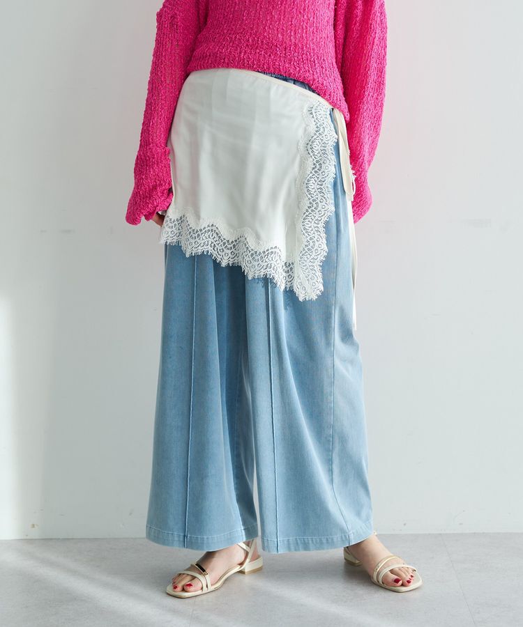 Editt by YECCA VECCA「【2点SET】レイヤードワイドパンツ」|その他|Blue