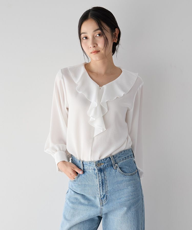 YECCA VECCA「ラッフルブラウス」|シャツ・ブラウス|