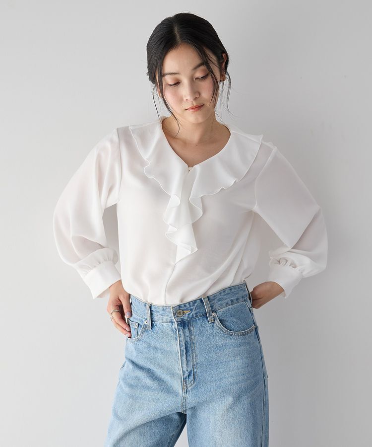 YECCA VECCA「ラッフルブラウス」|シャツ・ブラウス|