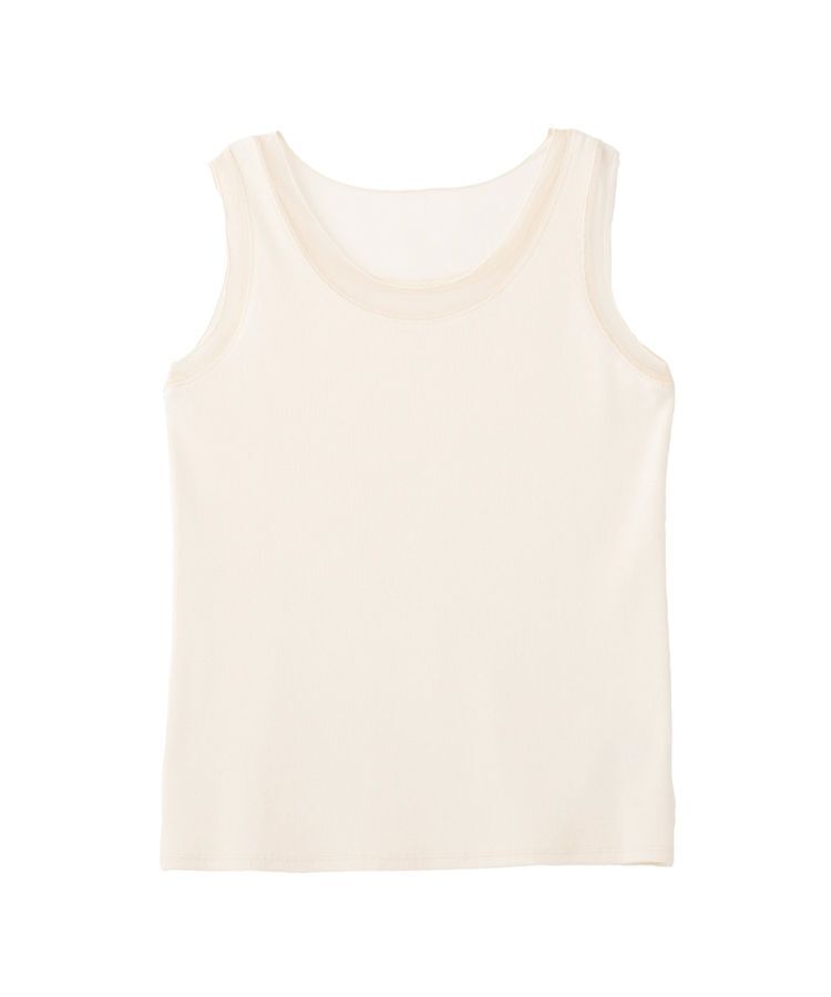 YECCA VECCA「チュールMIXリブインナー」|キャミソール|