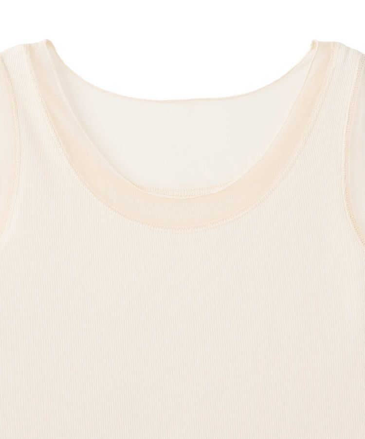 YECCA VECCA「チュールMIXリブインナー」|キャミソール|