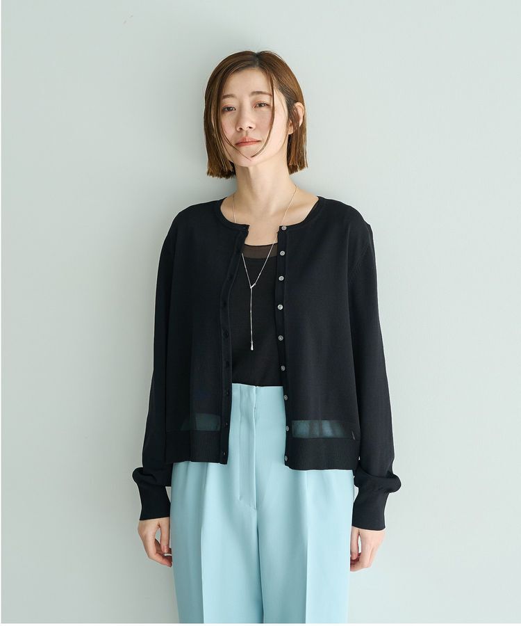 YECCA VECCA「チュールMIXリブインナー」|キャミソール|