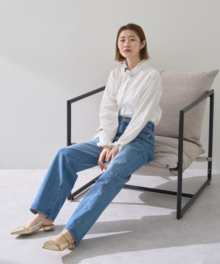 YECCA VECCA「イージーケアフリルカラーシャツ」|シャツ・ブラウス|