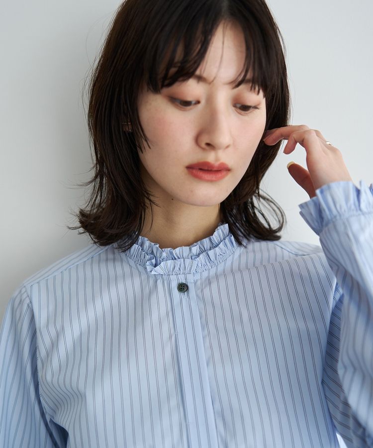 YECCA VECCA「イージーケアフリルカラーシャツ」|シャツ・ブラウス|