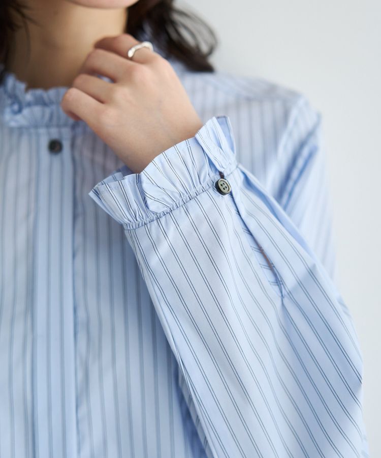 YECCA VECCA「イージーケアフリルカラーシャツ」|シャツ・ブラウス|