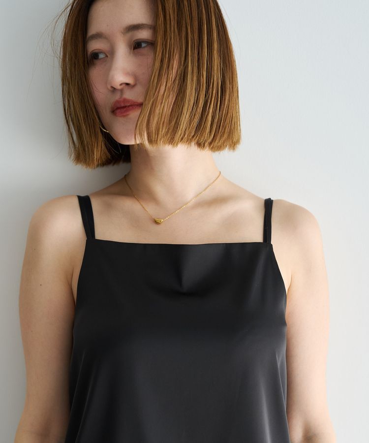 YECCA VECCA「ボートネックサテンキャミ」|キャミソール|