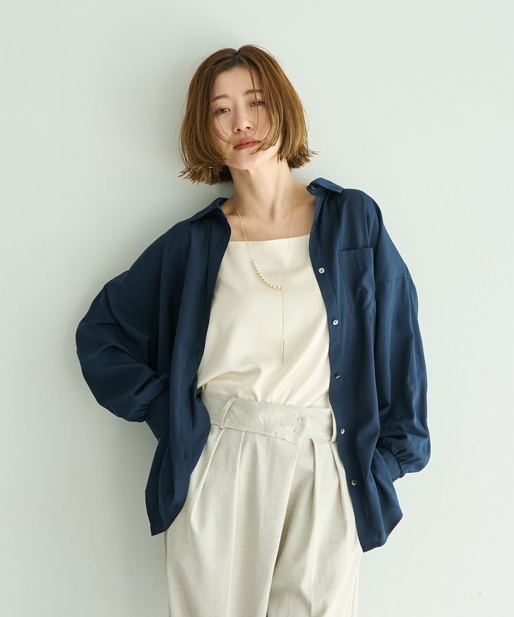 YECCA VECCA「ボートネックサテンキャミ」|キャミソール|