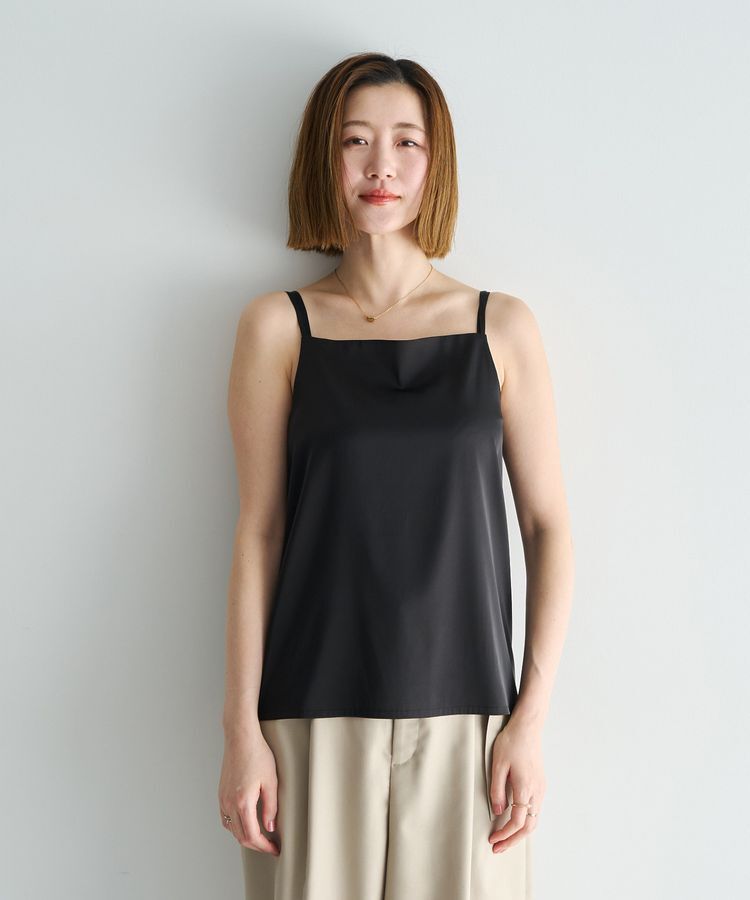 YECCA VECCA「ボートネックサテンキャミ」|キャミソール|