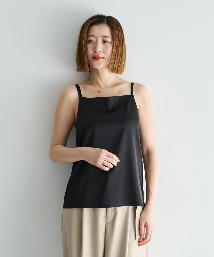 YECCA VECCA「ボートネックサテンキャミ」|キャミソール|