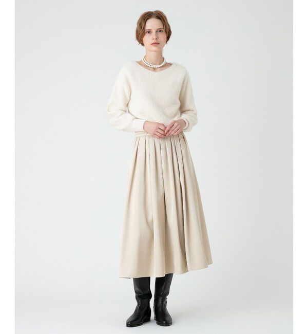 LOULOU WILLOUGHBY「【LOULOU WILLOUGHBY】ブライトツイルタックスカート」|スカート|