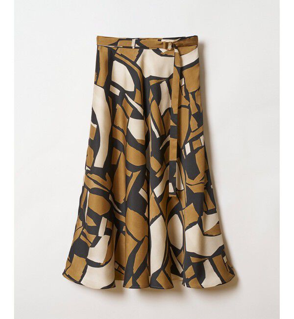 allureville「【セットアップ対応商品】ブロックキカプリントフレアスカート」|スカート|