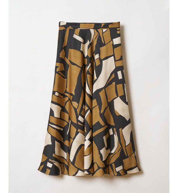 allureville「【セットアップ対応商品】ブロックキカプリントフレアスカート」|スカート|