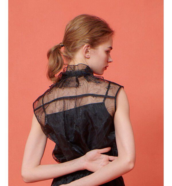 LOULOU WILLOUGHBY「【LOULOU WILLOUGHBY】オーガンジーフラワー刺繍ブラウス」|シャツ・ブラウス|