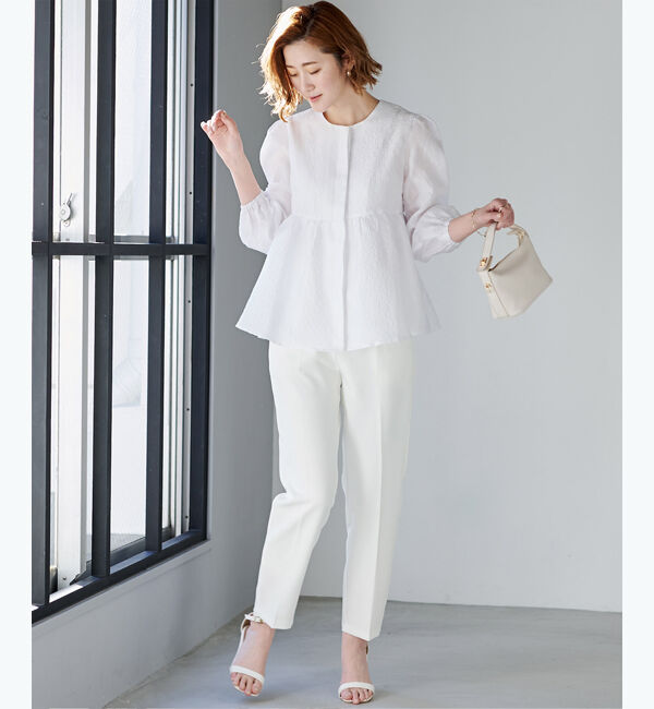 ur's「ストレッチセンタープレスカラーパンツ」|スラックス|